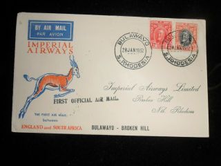Southern Rhodesia Imperial Airways First Flight Crash Cover