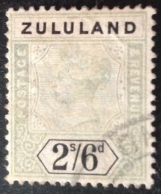 Zululand 1894 2/6 Shilling Green & Black Stamp Vfu