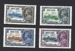 Hong Kong 1935 George V Silver Jubilee Set Of 4 Stamps.  Sg.  133 - 136,  Cat £62,  Mh