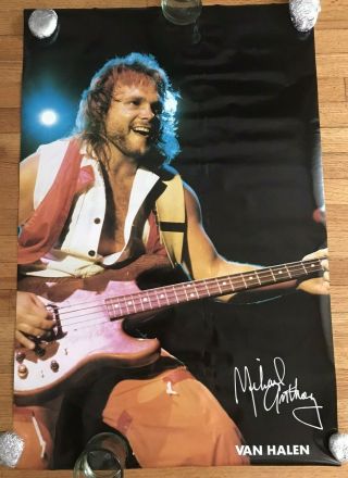 Rare Van Halen Michael Anthony 1983 Vintage Music Poster 23 " X 34 1/2 "