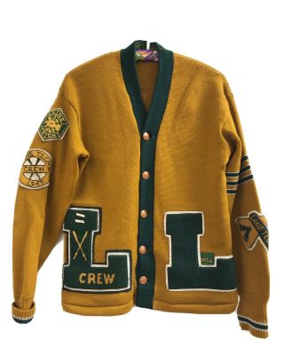Vintage Wool Letter Sweater School College Letterman Varsity Cardigan 50s 60s