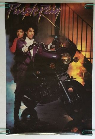 Prince Purple Rain Vintage Poster Promo Pin - Up 1984 Movie Memorabilia Warner Bro