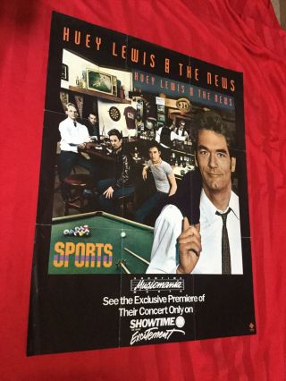 Huey Lewis And The News Vintage Showtime Promo Poster 1983