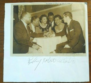 Photo Of Billie Holiday With Mc/singer/dancer Pinkney Roberts Signed By Pinkney