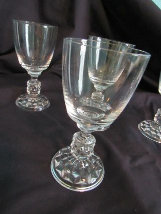 6 Fostoria American Lady Footed Wine Goblets 4 1/2 