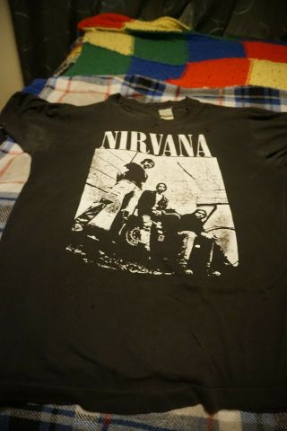 Vintage 1992 Nirvana Bootleg Shirt - Size L - One Of A Kind