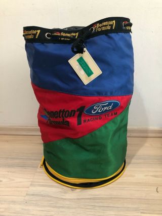 Vintage United Colors Benetton Formula 1 Ford Racing Team Bag Rare F1 Backpack