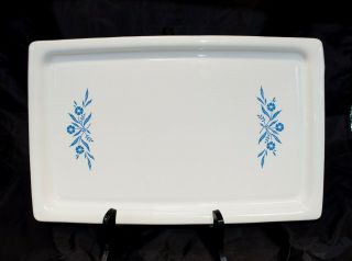 Vintage Corningware Blue Cornflower Bake Broil Tray Serving Platter P - 35 - B Usa