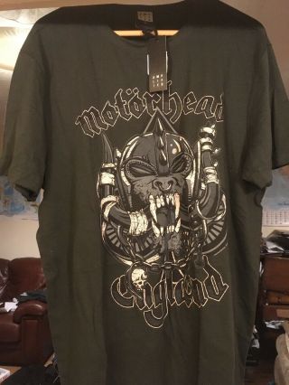 Motorhead - England Charcoal T - Shirt Xl By Amplified Make Some Noise Bnwt