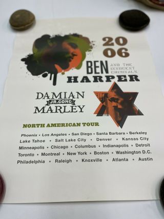 2006 Ben Harper Damian Marley Jr.  Tour Poster