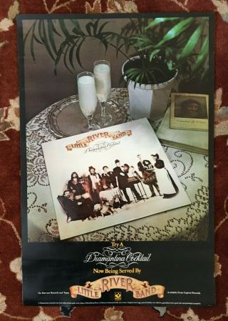 Little River Band Diamantina Cocktail Rare Promotional Poster From 1977