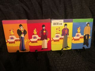 & Set Of 4 The Beatles Yellow Submarine 5 1/2 X 4 Inch Note Pad Set