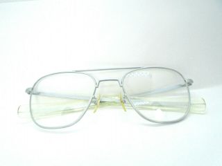 American Optical Ao Grey 5 1/2 Vintage Aviator Rx Eyeglasses/sunglasses Frames