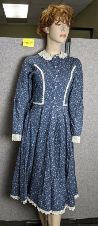 Vintage Gunne Sax Lace Prairie Cotton Dress 9