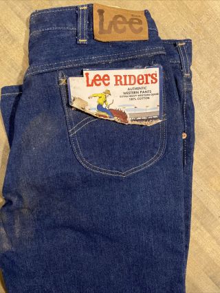 60s 70s Lee Riders Western Pants Nos Vintage Denim Jeans