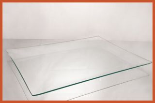 12 " X 16 " Rectangle Clear " Bent " Glass Plate 1/8
