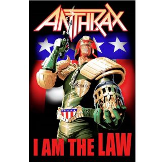 Anthrax I Am The Law Poster Flag Official Fabric Premium Textile