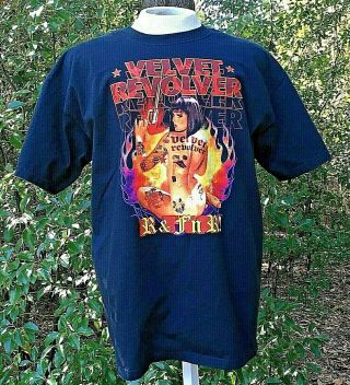 2005 Velvet Revolver Tattoo Girl Concert Tour Black Rock T Shirt Size X Large