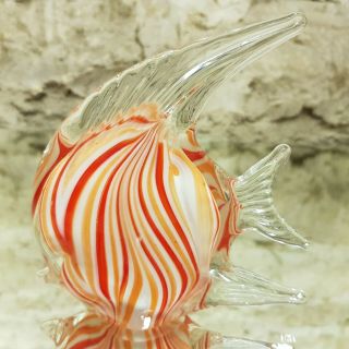 Vintage Art Glass Fish Retro Hand Blown Lamp Work Studio Murano Style Glass