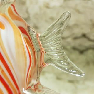 Vintage Art Glass Fish Retro Hand Blown Lamp Work Studio Murano Style Glass 3