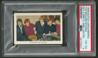 1968 The Rolling Stones Card Psa 4 Dutch Unnumbered Set 3 Group 3 Purple Sweater
