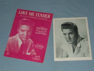 1956 Elvis " Love Me Tender " Sheet Music & Promo Photo