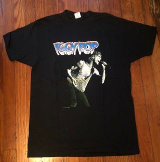 Vintage 1980s Iggy Pop Raw Power Concert Tour T - Shirt