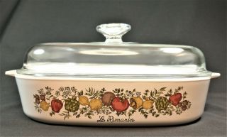 Vtg Corning Ware A - 10 - B Spice Of Life,  Le Romarin Casserole Dish With Lid