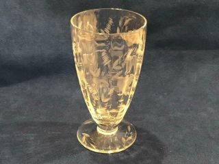 Libbey Rock Sharpe Crystal 2011 - 1 Cut Floral Bowl 5 1/2 " Iced Tea Glass -