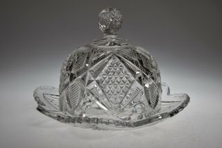 C 1897 No.  15048 Pennsylvania By U.  S.  Glass Co Colorless Butter Dish W/cover