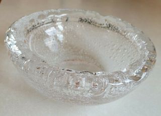 Vintage Signed Daum Nancy France Art Glass Suds Bubble Ashtray