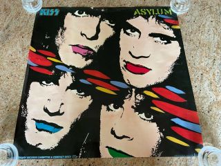 Kiss - Asylum / 1985 Mercury Records Promo Poster / Paul Stanley / Gene Simmons