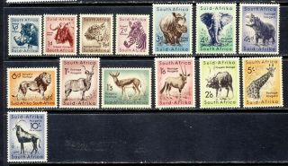 South Africa 1954 Wild Animal Set Mnh Vf Complete,  And Fresh 40.  25