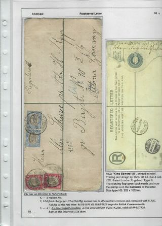 South Africa - Transvaal - Registered Cover - 1904 - External To Germany - Average - 180