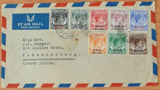 Bma Malaya 50c Stamps Airmail Rate To South Africa