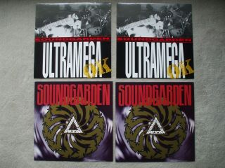Soundgarden 4 Promo Album Cover Slicks 1988 Ultramega Ok 1991 Badmotorfinger A&m