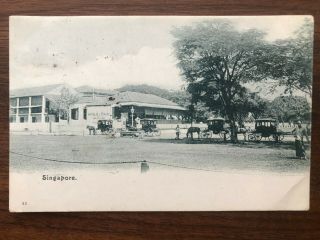 Straits Settlements Old Postcard Singapore To France 1906