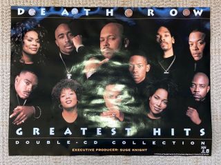 Death Row Greatest Hits Poster 2pac Snoop Dogg Suge Knight Dr.  Dre Nate Dogg