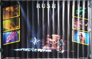 Rush 1982 Live Collage Poster Approx 22x 34 Rare Vintage 80 