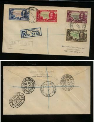 Southern Rhodesia 33 - 36 On Registered Cover To Us Stamp Dealer Ph0628