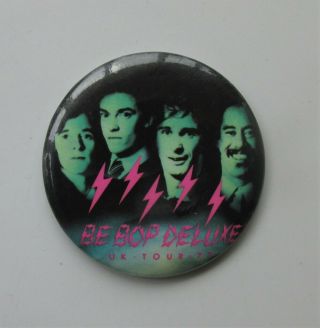 Be Bop Deluxe Uk Tour 1977 Large Vintage Metal Pin Badge Bill Nelson