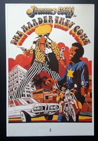 Jimmy Cliff The Harder They Come - 1991 Island Records Poster - Ska Reggae Rare