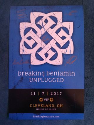 11x17 Breaking Benjamin Autographed Concert Poster
