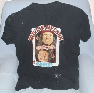 Vintage 1983 Willie Nelson Picnic T Shirt Live Concert Merch Size Xl