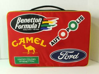 Vintage Benetton Formula 1 Racing Auto Logos Duffle Travel Bag Luggage Handbag