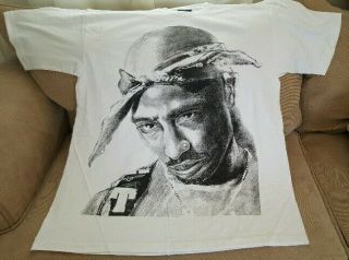 Tupac Shakur - Rap Hip Hop Deadstock Xxxxl White T Shirt