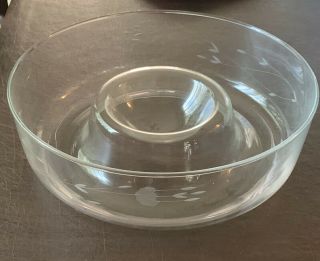 Princess House Heritage Crystal Glass No.  401 Hand - Blown Chip And Dip Bowl