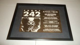 Front 242/aphex Twin 1993 Tour - Framed Advert