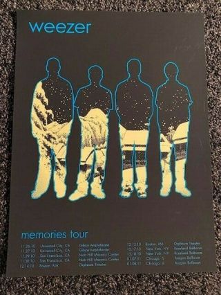 Weezer Pinkerton " Memories Tour " 2010 Promo Only Silk - Screened Poster 18x24 Rare