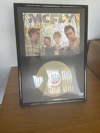 Official Mcfly Signed Photo With Cd Framed